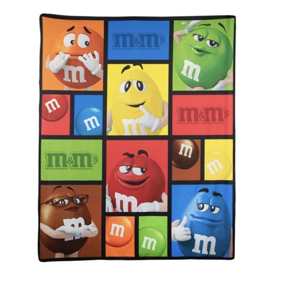 M&M'S Bedding Mms World Characters Blanket Poshmark